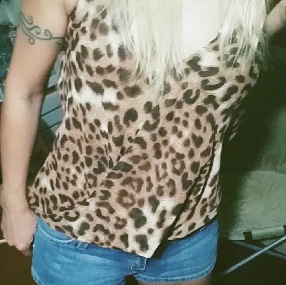 Cheetah print halter top